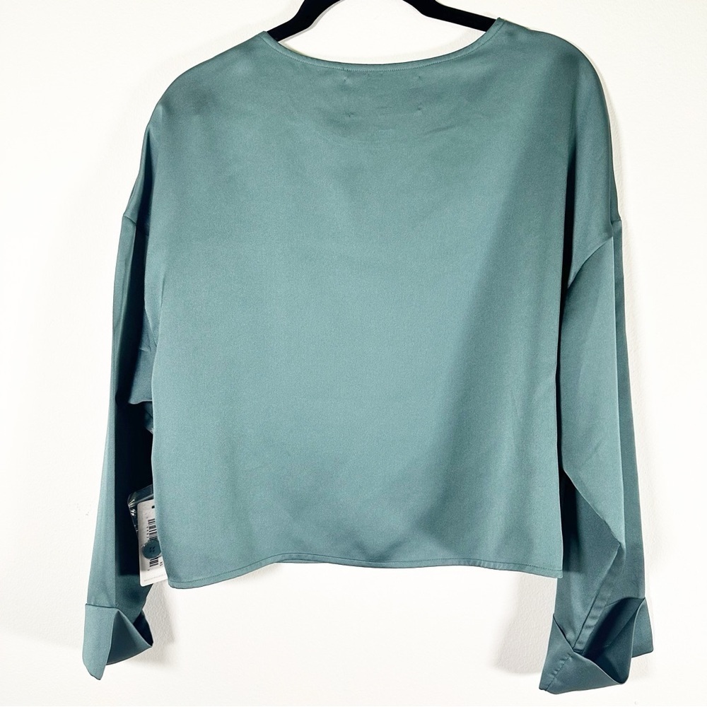 NWT $268 Brochu Walker The Dallas Blouse Alpine Teal Top Size XS ** read - Picture 3 of 12